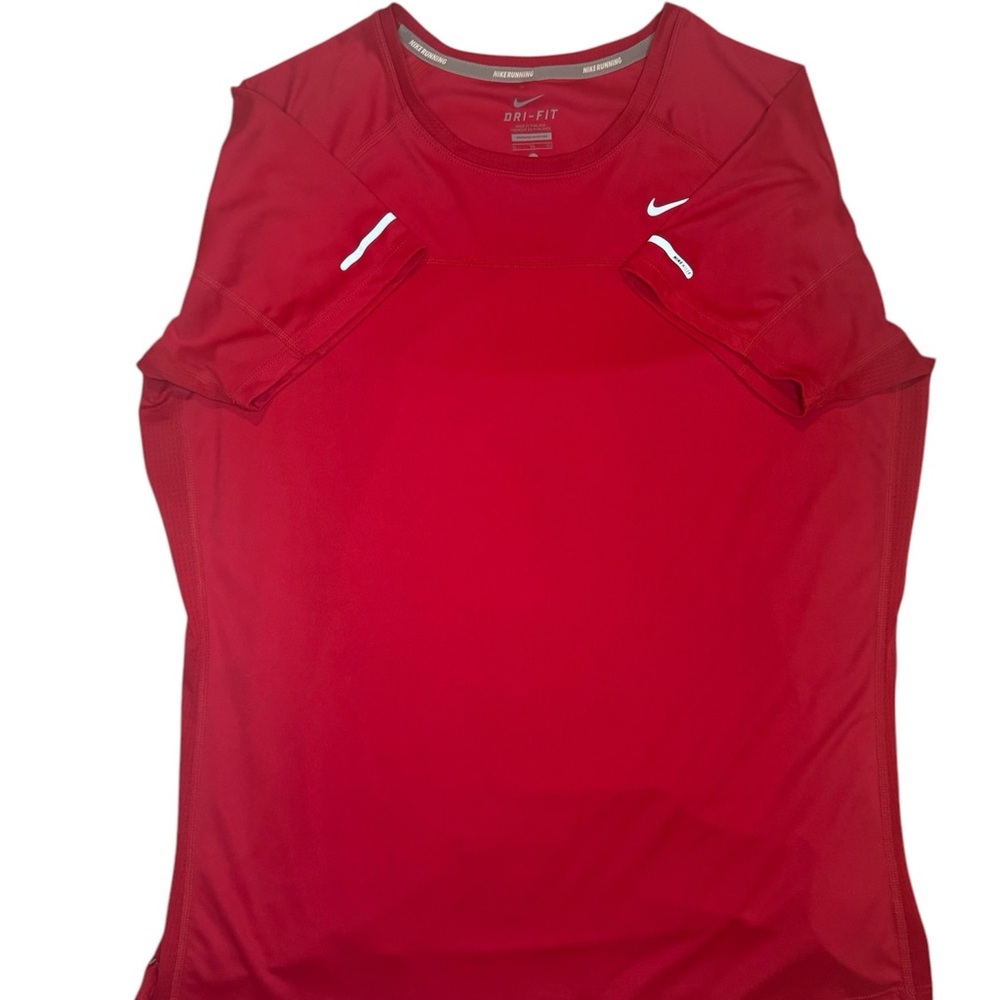 NIKE Red Dri-Fit Running Shirt - Picture 2 of 8